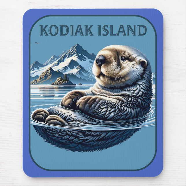 Kodiak Island Sea Otter Alaska Mouse Mat (Front)