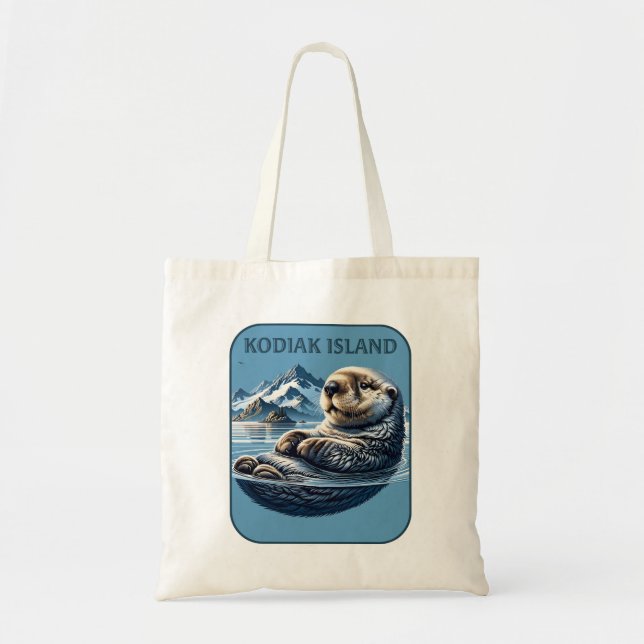 Kodiak Island Sea Otter Alaska Tote Bag (Front)