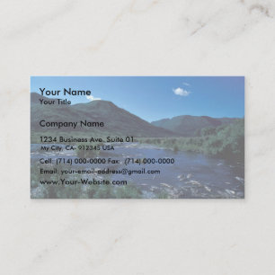 Kodiak Stream and Mountains in Summer Business Card