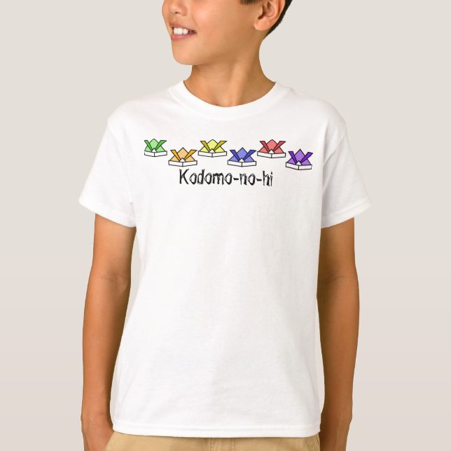 Kodomo-no-hi Colourful Samurai helmets T-Shirt (Front)