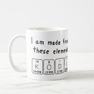 Kody periodic table name mug