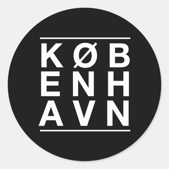 Koebenhavn By Copenhagen Denmark Classic Round Sticker (Front)