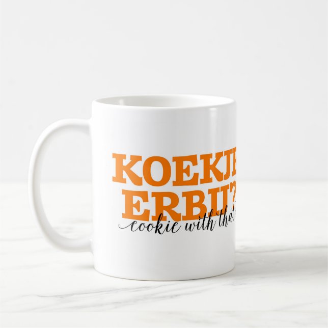 Koekje  / Cookie Dutch Word Vocabulary Coffee Mug (Left)