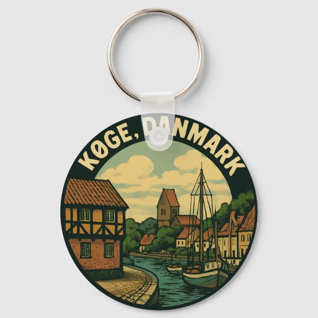 Køge Denmark Old Town Key Ring (Front)