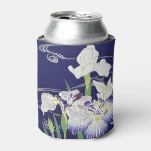 Kogyo Tsukioka Irises,Japanese Flower Art Can Cooler