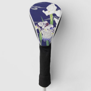 Kogyo Tsukioka Irises,Japanese Flower Art Golf Head Cover