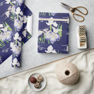 Kogyo Tsukioka Irises,Japanese Flower Art Wrapping Paper
