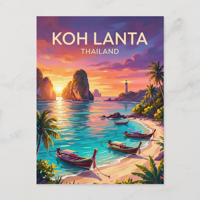 Koh Lanta Thailand Postcard (Front)