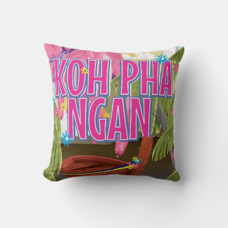 Koh Pha Ngan Thailand travel poster Cushion