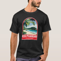 Koh Phangan Thailand Travel Art Emblem