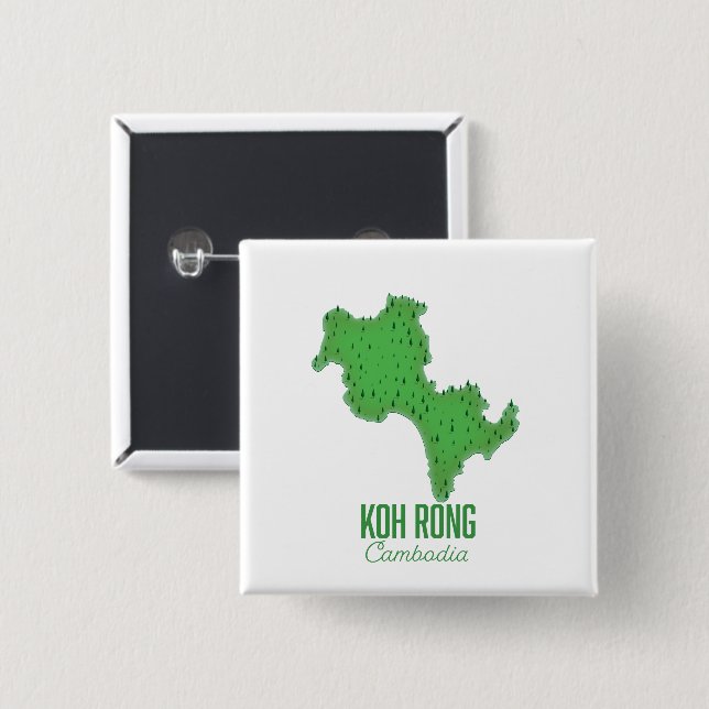 Koh Rong Cambodia 15 Cm Square Badge (Front & Back)