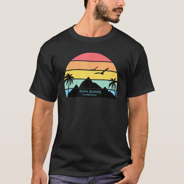 Koh Rong Cambodia Beach Travel Palms Island El Nid T-Shirt (Front)