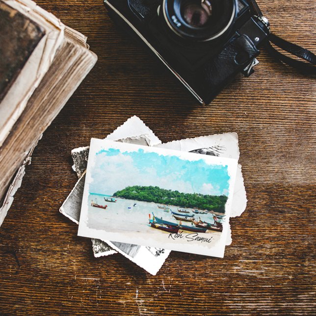 Koh Samui thailand beach paradise Postcard (koh samui tropical postcard)