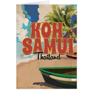 Koh Samui, Thailand Vintage Travel Poster