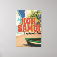 Koh Samui, Thailand Vintage Travel Poster