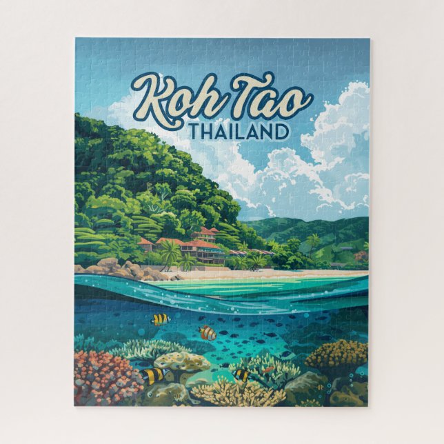 Koh Tao Thailand Asia Scuba Diving Beach Island Jigsaw Puzzle (Vertical)