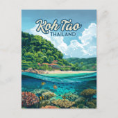 Koh Tao Thailand Asia Scuba Diving Beach Island Postcard (Front)