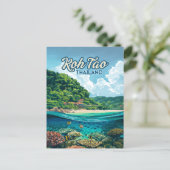 Koh Tao Thailand Asia Scuba Diving Beach Island Postcard (Standing Front)