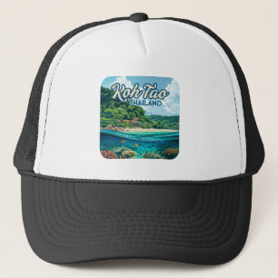 Koh Tao Thailand Asia Scuba Diving Beach Island Trucker Hat