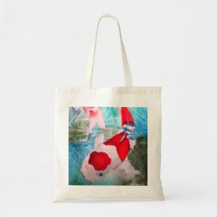 Kohaku Koi 2 Japanese watercolor fish art Tote Bag