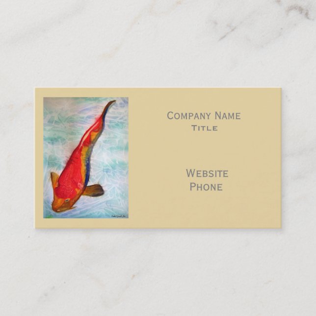 Kohaku Koi Japanese Fish stylish oriental Business Card (Front)
