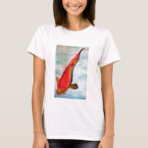 Kohaku Koi Japanese fish watercolor art T-Shirt