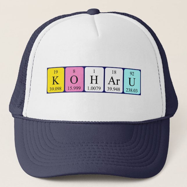 Koharu periodic table name hat (Front)