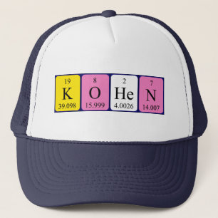 Kohen periodic table name hat