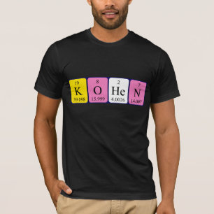 Kohen periodic table name shirt