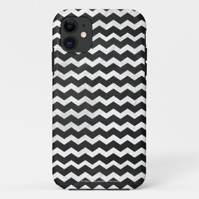Kohl Black Chevron Pattern Case-Mate iPhone Case (Back)