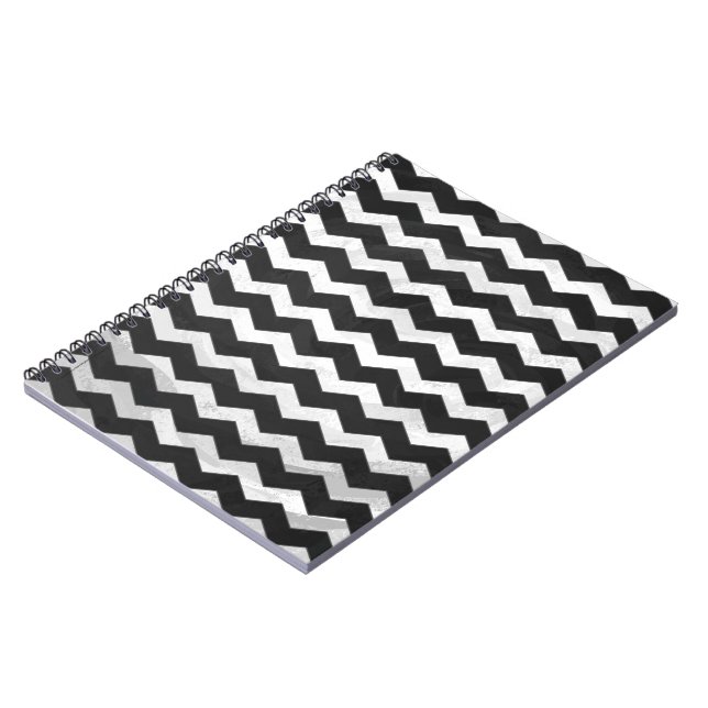 Kohl Black Chevron Pattern Notebook (Left Side)
