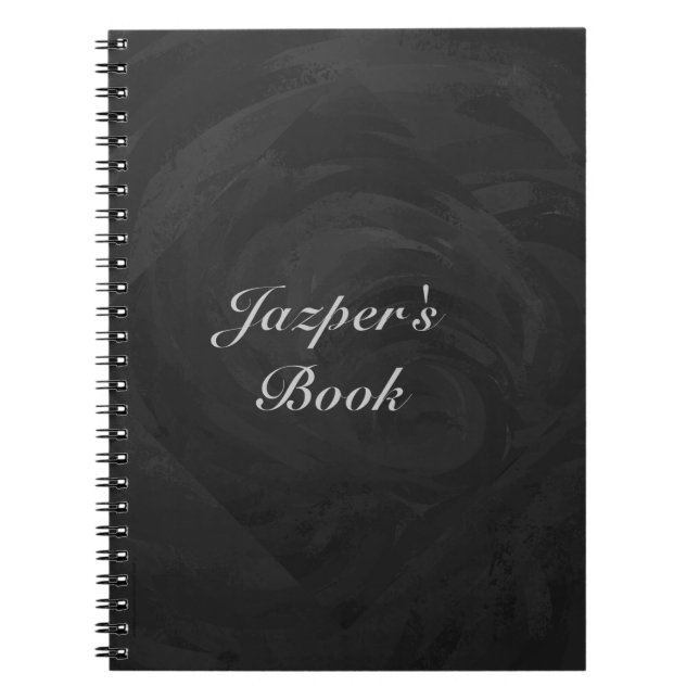 Kohl Black Monogram Personalised Notebook (Front)