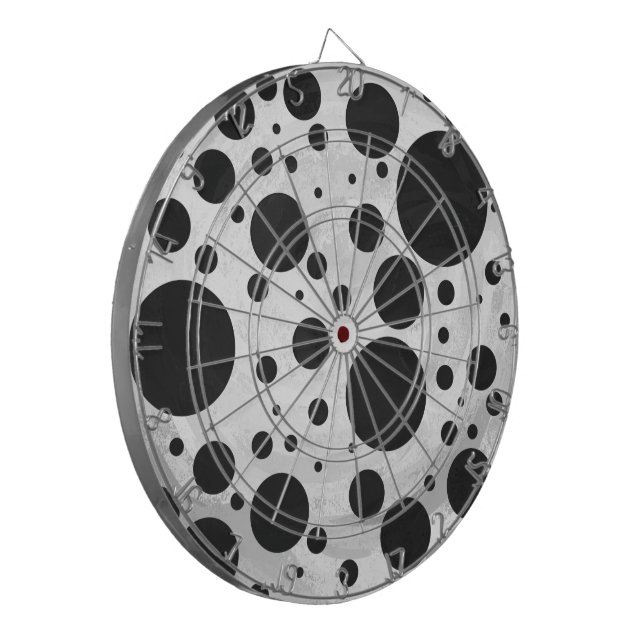Kohl Black Polka Dot Pattern Dartboard (Front Left)