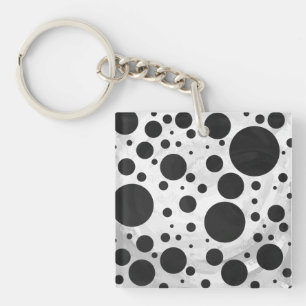 Kohl Black Polka Dot Pattern Key Ring