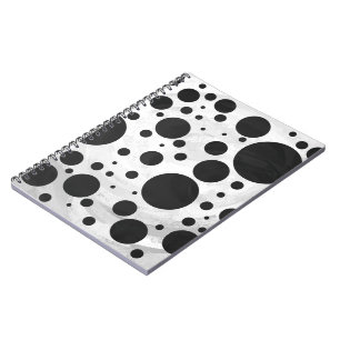 Kohl Black Polka Dot Pattern Notebook