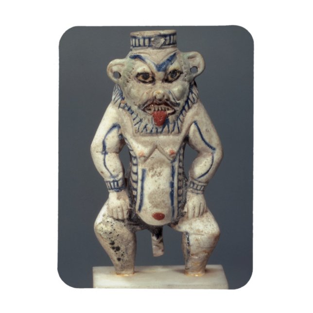 Kohl Pot, depicting the Egyptian household god Bes Magnet (Vertical)