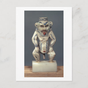 Kohl Pot, depicting the Egyptian household god Bes Postcard