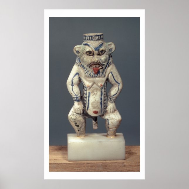 Kohl Pot, depicting the Egyptian household god Bes Poster (Front)