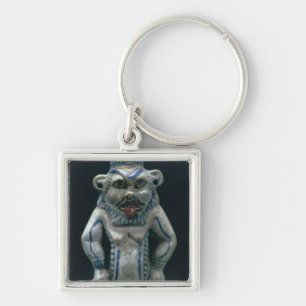 Kohl pot in the form of the god Bes, New Kingdom, Key Ring