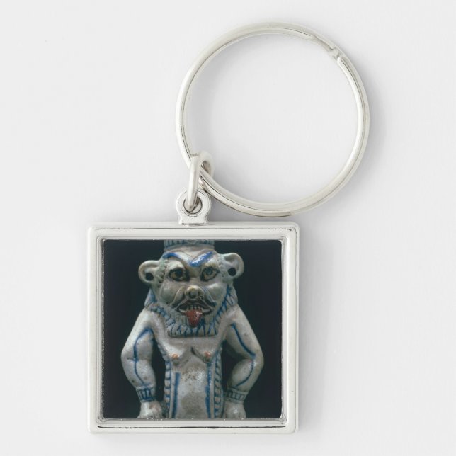 Kohl pot in the form of the god Bes, New Kingdom, Key Ring (Front)