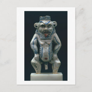 Kohl pot in the form of the god Bes, New Kingdom, Postcard