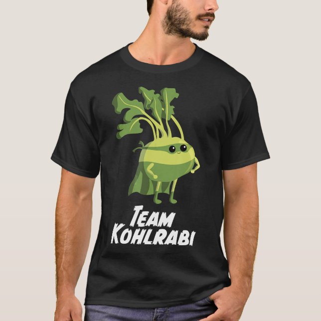 Kohlrabi Vegetable Superfood For Vegans And Vegeta T-Shirt (Front)
