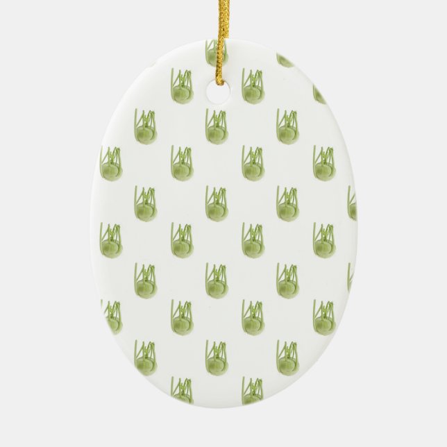 Kohlrabi wallpaper ceramic tree decoration (Front)