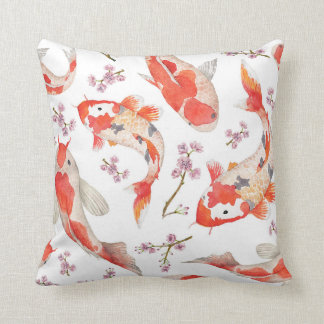 Koi and Cherry Blossom Pattern Cushion