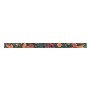 Koi and Peonies Ribbon Satin Ribbon