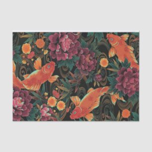 Koi and Peonies Tissue Paper
