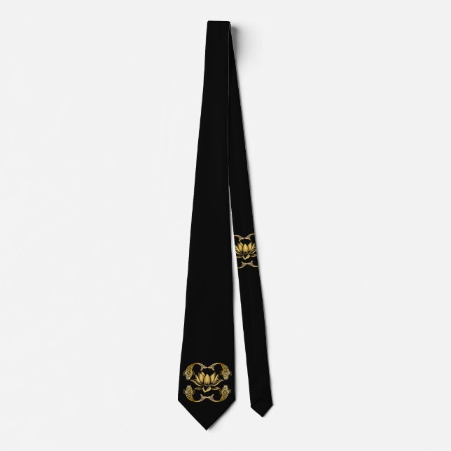 Koi Around Lotus Tie (Front)