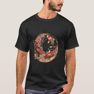 Koi Asian Carp Koi Fish Sakura Cherry Blossom Seas T-Shirt