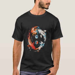 Koi Asian Carp Yin Yang Japanese Koi Carp Fish Koi T-Shirt