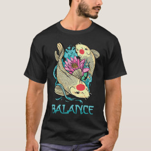 Koi  Balance  Minimalist  Peace  Fish  Petshop  Yo T-Shirt